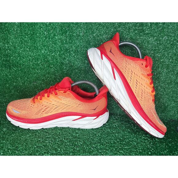 Hoka One One Clifton 8 Fiesta Orange Running Shoes Mens Size 9D 1119393FBOR main image 5